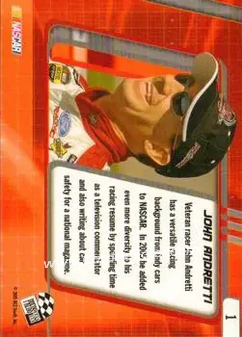 2005 Press Pass Optima #1 - John Andretti - PPC Motorsports - Back