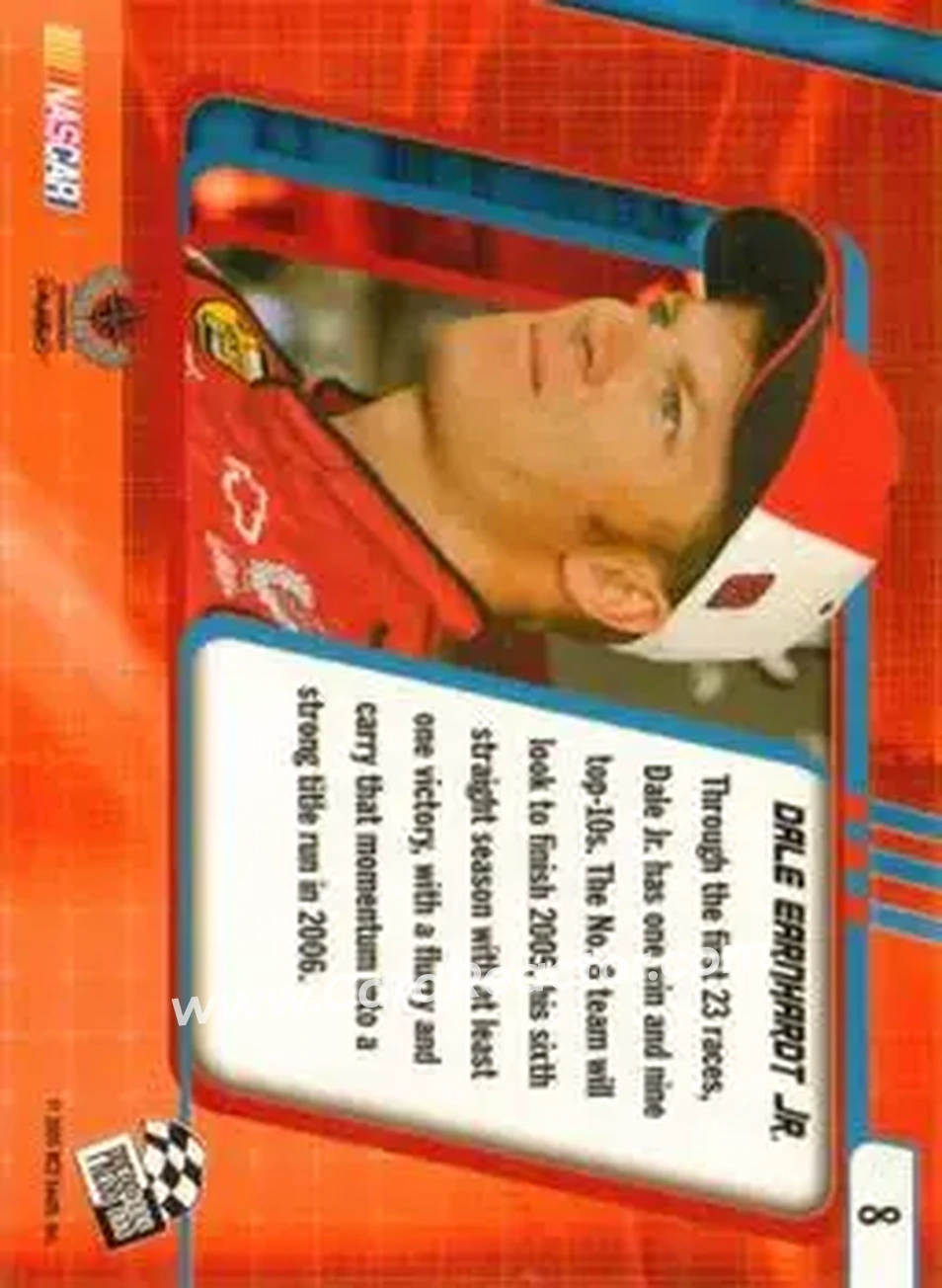 2005 Press Pass Optima #8 - Dale Earnhardt Jr - Dale Earnhardt Inc. - Back 2005 Press Pass Optima #8 - Dale Earnhardt Jr - Dale Earnhardt Inc. - Back