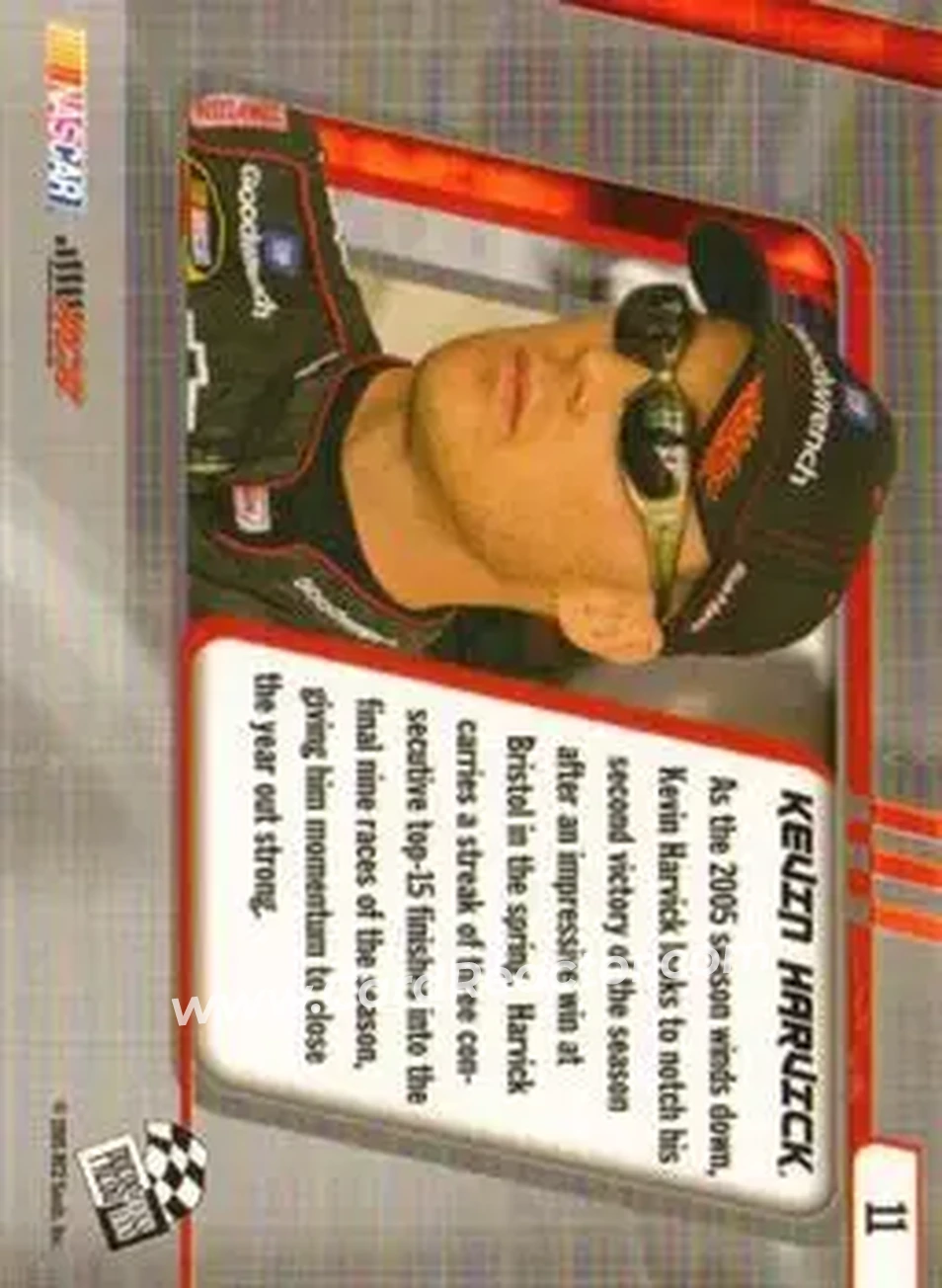 2005 Press Pass Optima #11 - Kevin Harvick - Richard Childress Racing - Back