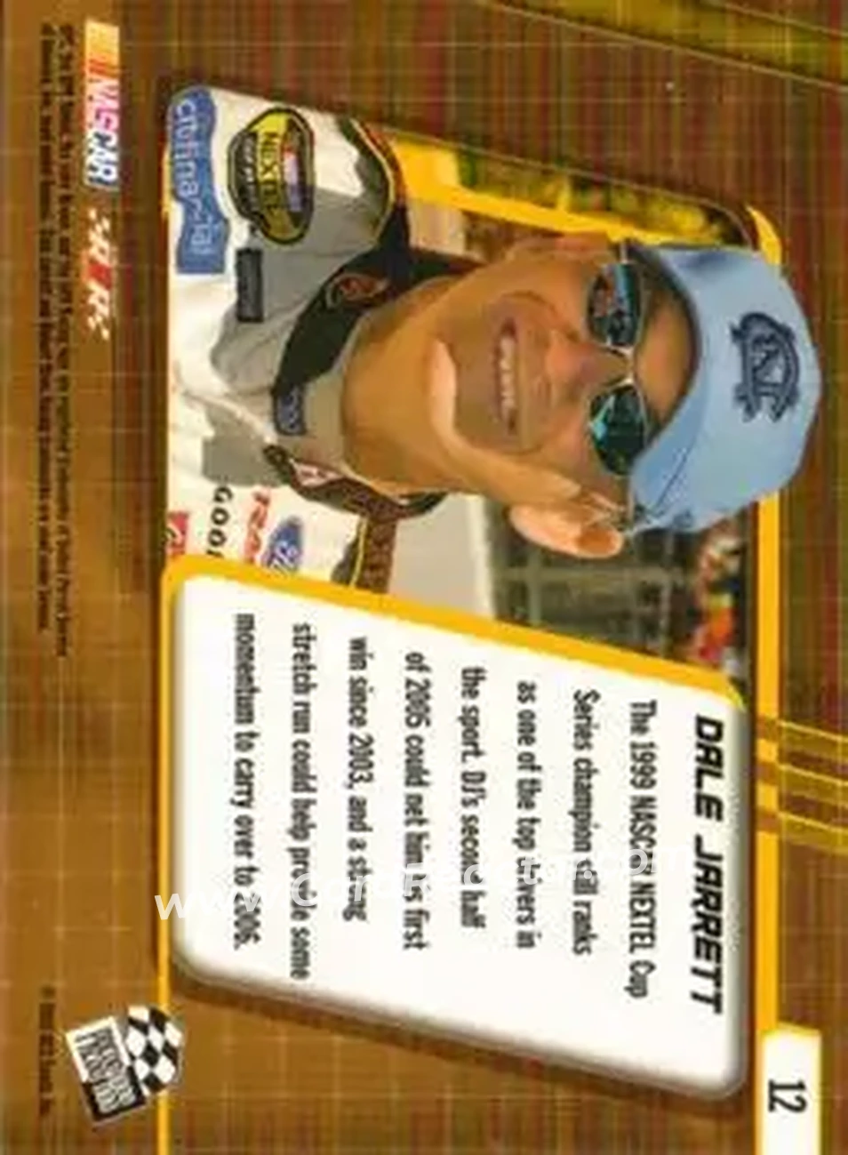 2005 Press Pass Optima #12 - Dale Jarrett - Robert Yates Racing - Back
