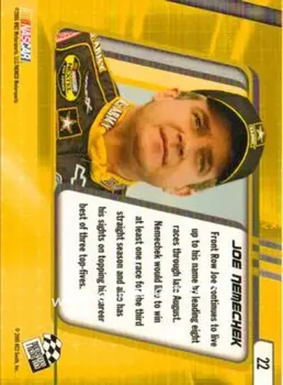 2005 Press Pass Optima #22 - Joe Nemechek - MB2 Motorsports - Back