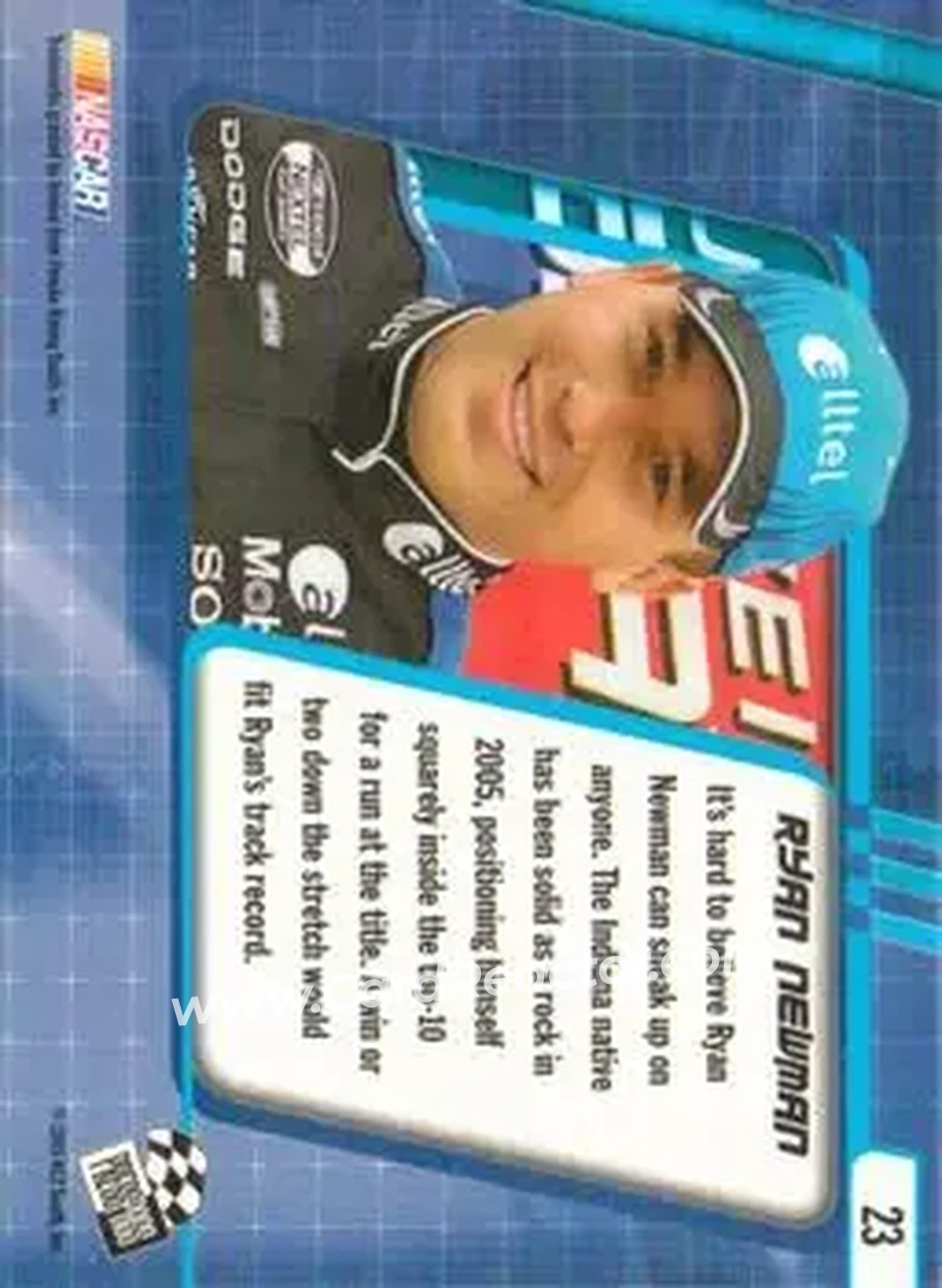 2005 Press Pass Optima #23b - Ryan Newman - Penske Racing South - Back
