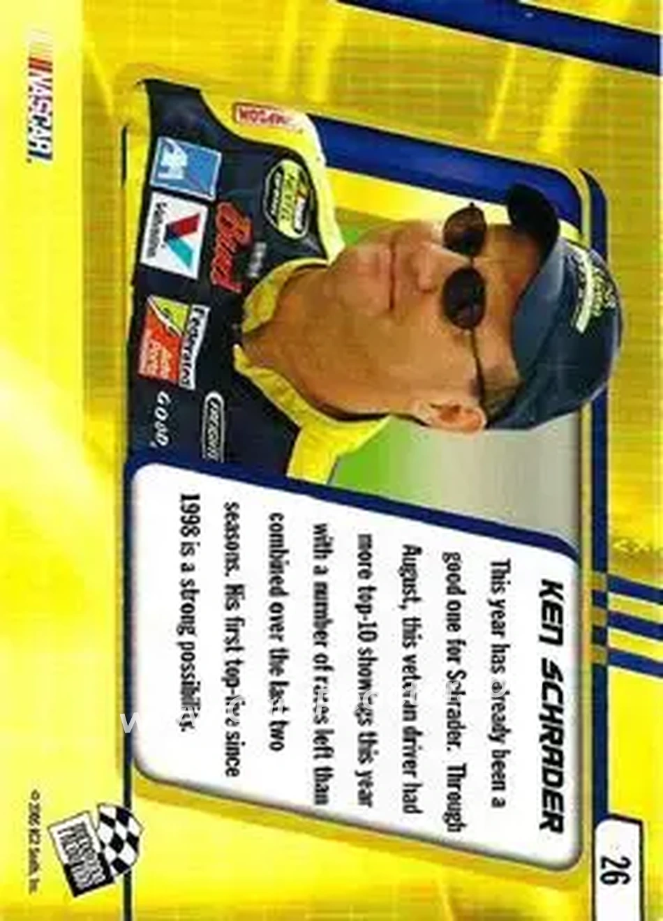 2005 Press Pass Optima #26 - Ken Schrader - BAM Racing - Back