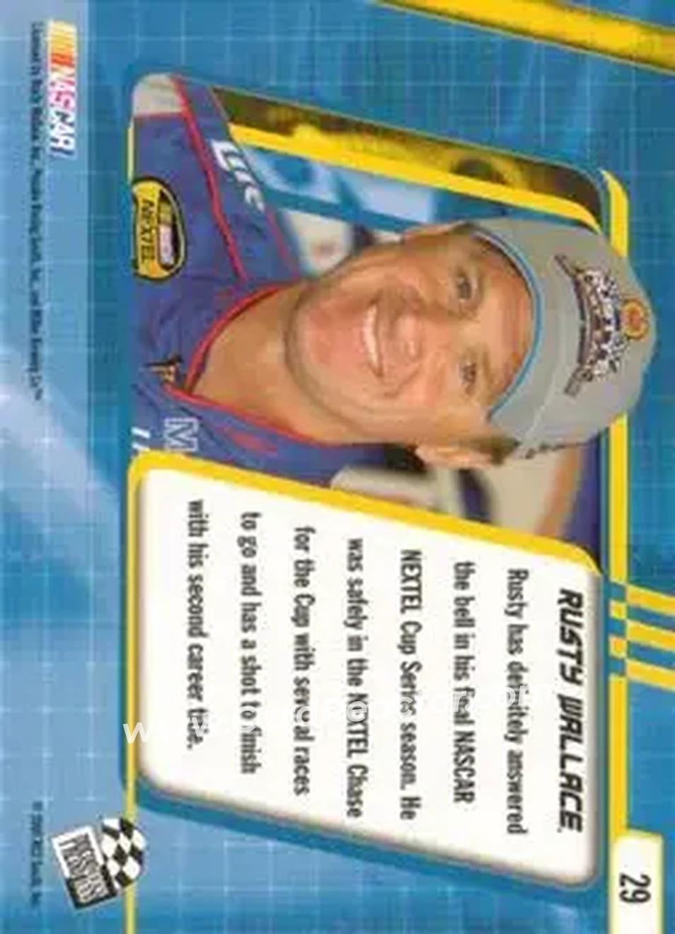 2005 Press Pass Optima #29b - Rusty Wallace - Penske Racing South - Back
