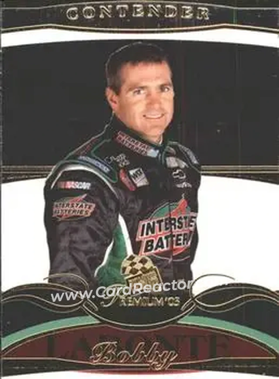 2005 Press Pass Premium #14 - Bobby Labonte - Joe Gibbs Racing - Front 2005 Press Pass Premium #14 - Bobby Labonte - Joe Gibbs Racing - Front