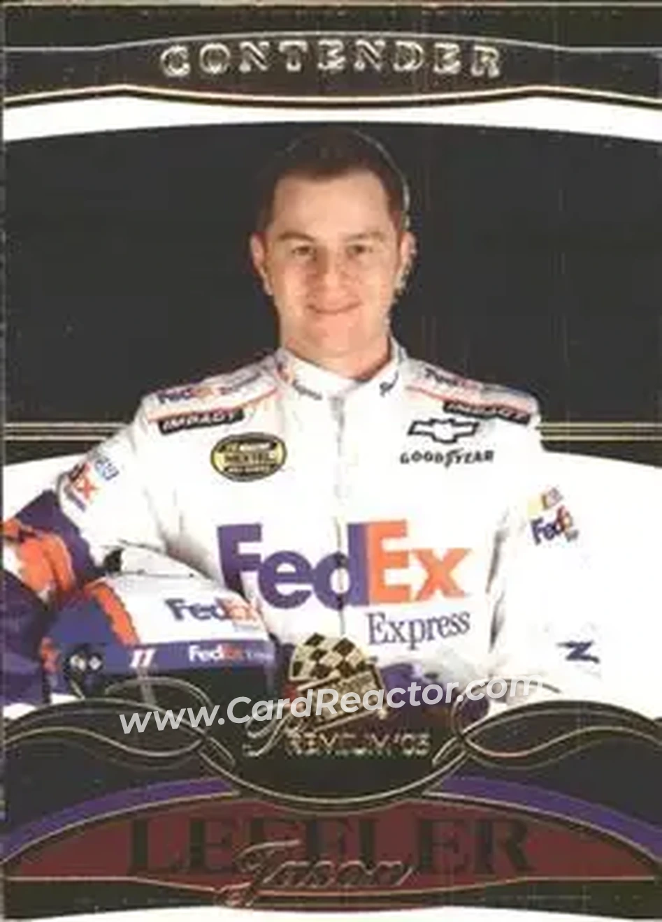 2005 Press Pass Premium #16 - Jason Leffler - Joe Gibbs Racing - Front