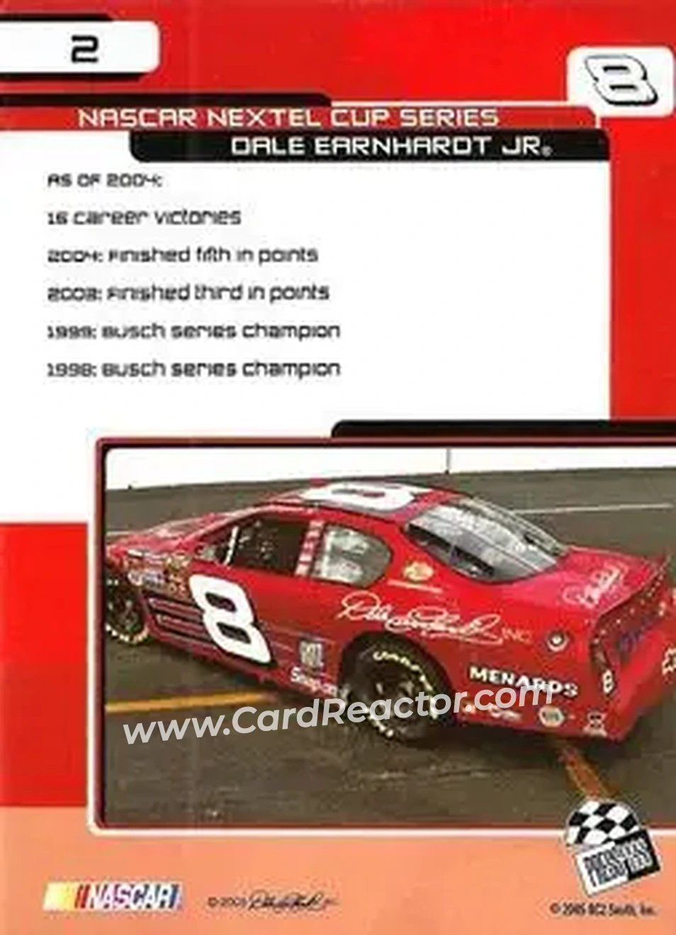 2005 Press Pass Trackside #2 - Dale Earnhardt Jr - Dale Earnhardt Inc. - Back