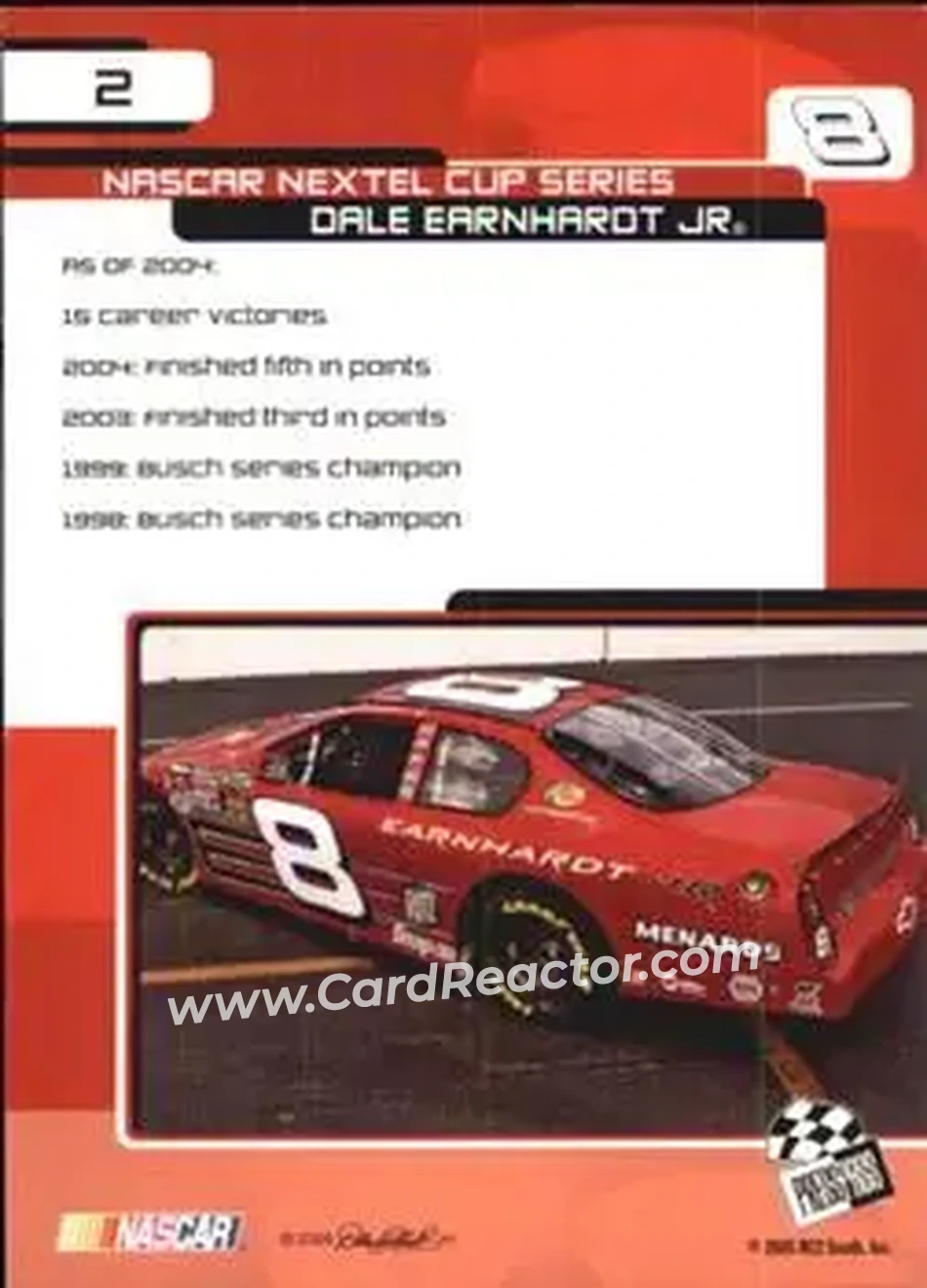 2005 Press Pass Trackside #2b - Dale Earnhardt Jr - Dale Earnhardt Inc. - Back