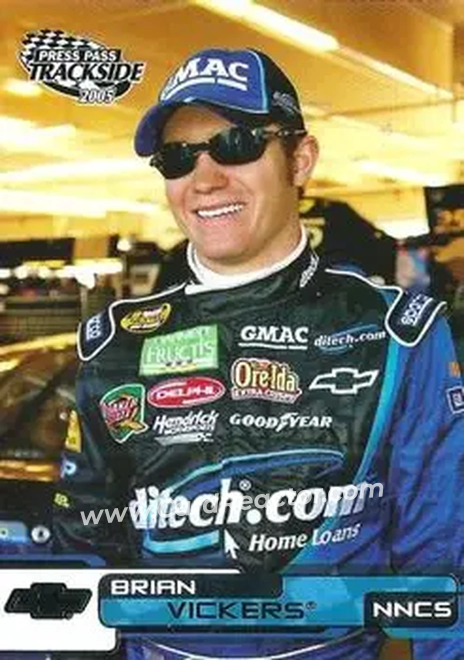 2005 Press Pass Trackside #11 - Brian Vickers - Hendrick Motorsports - Front