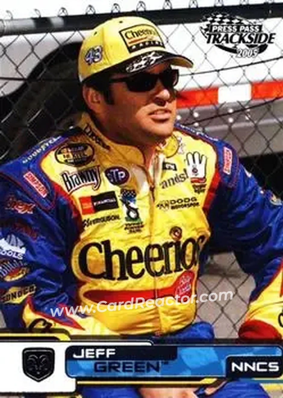 2005 Press Pass Trackside #13 - Jeff Green - Petty Enterprises - Front 2005 Press Pass Trackside #13 - Jeff Green - Petty Enterprises - Front