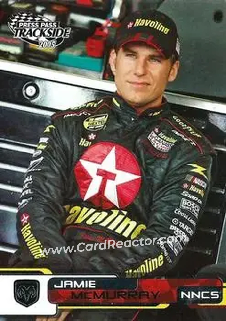 2005 Press Pass Trackside #18 - Jamie McMurray - Chip Ganassi Racing with Felix Sabates - Front