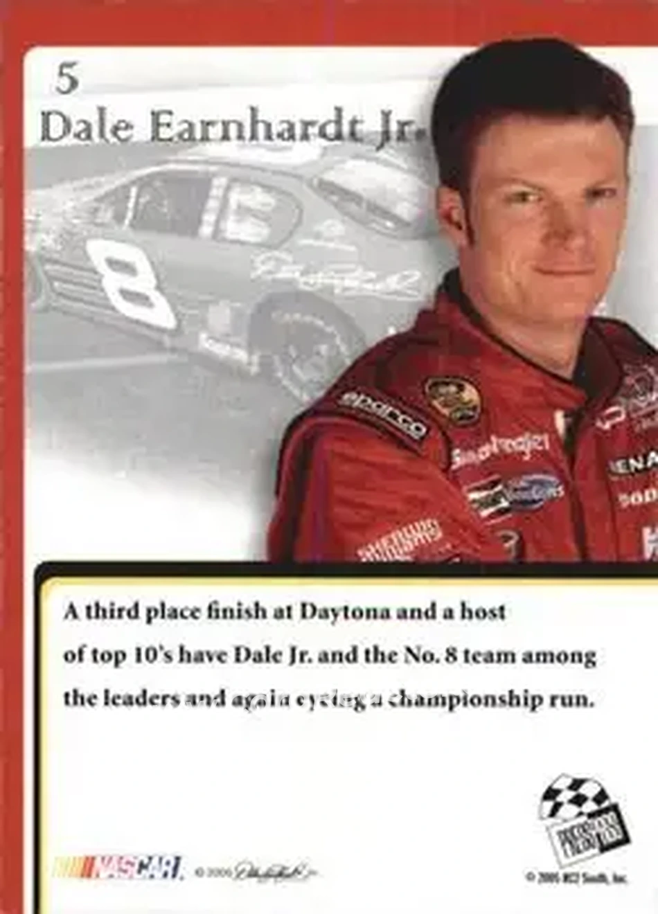 2005 Press Pass VIP #5 - Dale Earnhardt Jr - Dale Earnhardt Inc. - Back