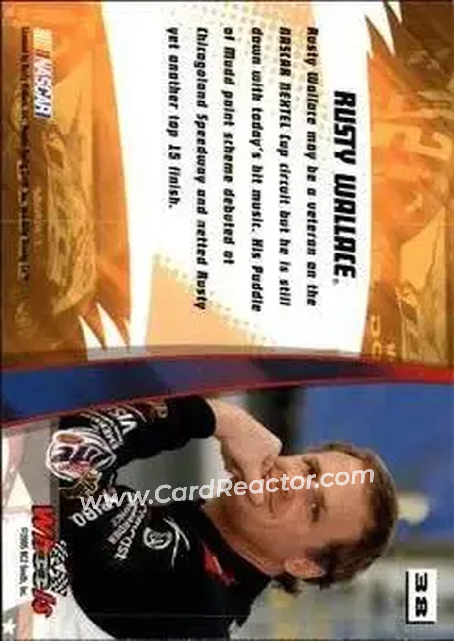 2005 Wheels High Gear #38 - Rusty Wallace - Penske Racing South - Back