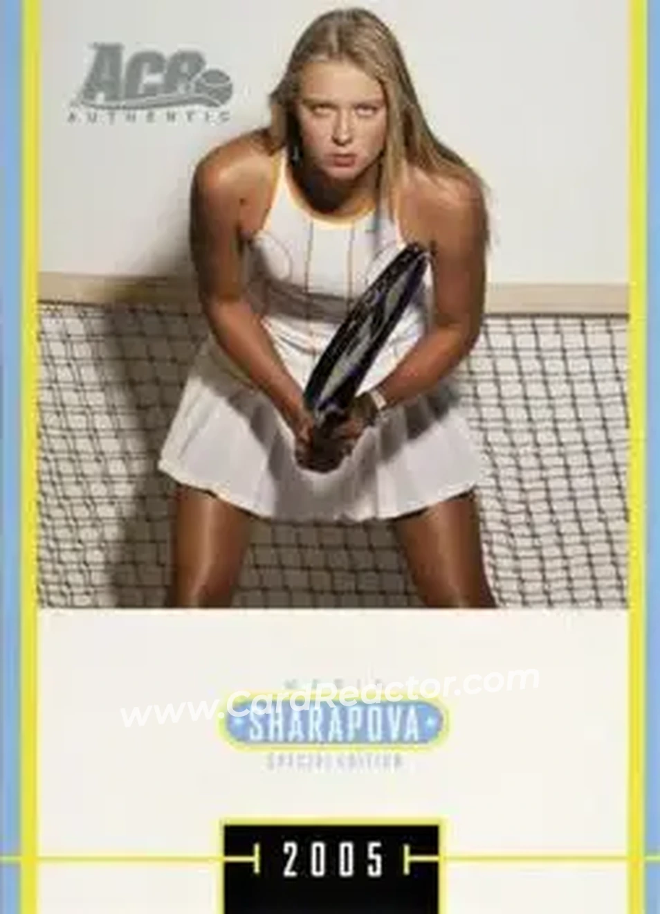 2005 Ace Authentic Sharapova SE #MS-1 - Maria Sharapova - Front 2005 Ace Authentic Sharapova SE #MS-1 - Maria Sharapova - Front