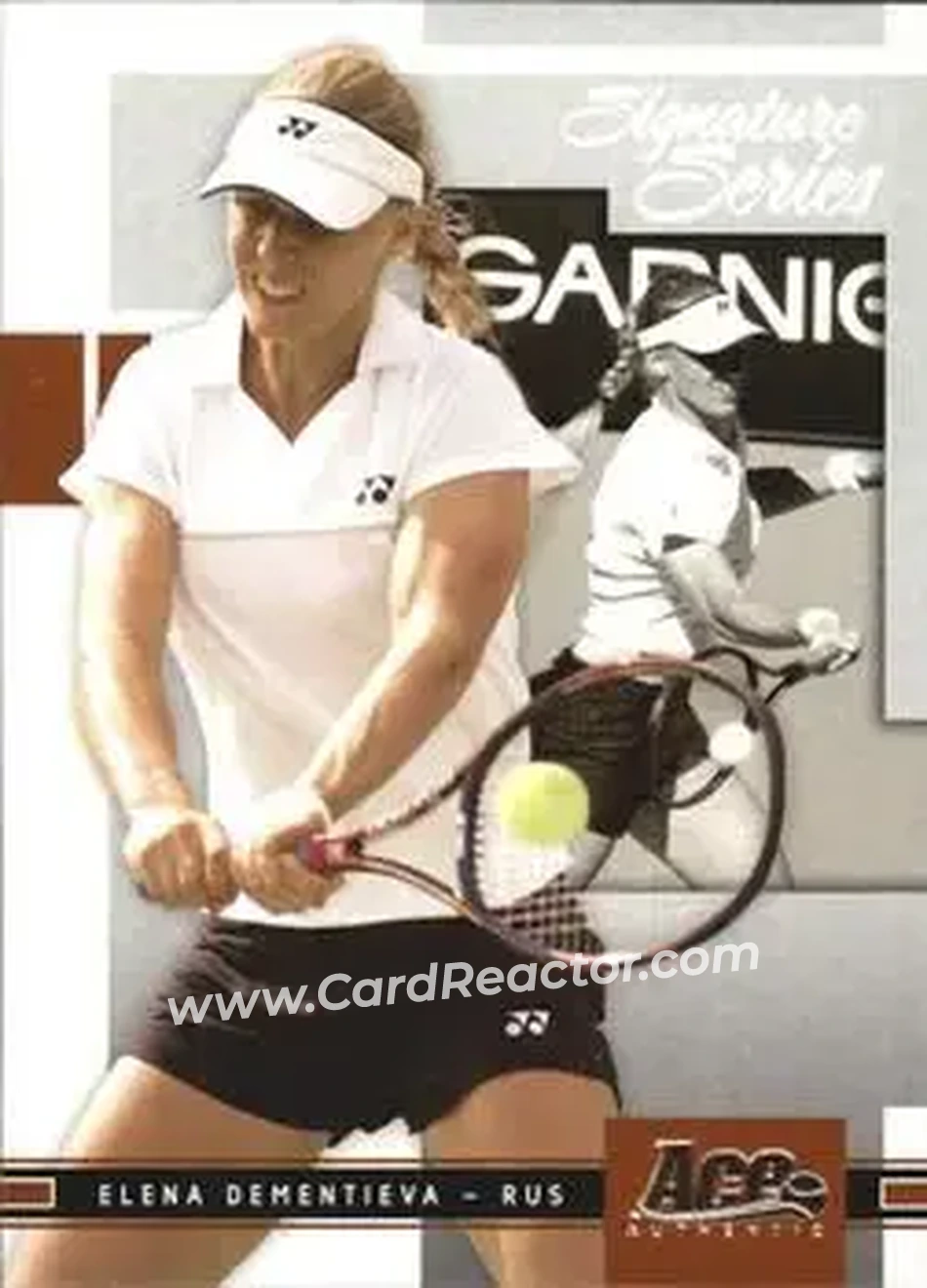 2005 Ace Authentic Signature Series #8 - Elena Dementieva - Front