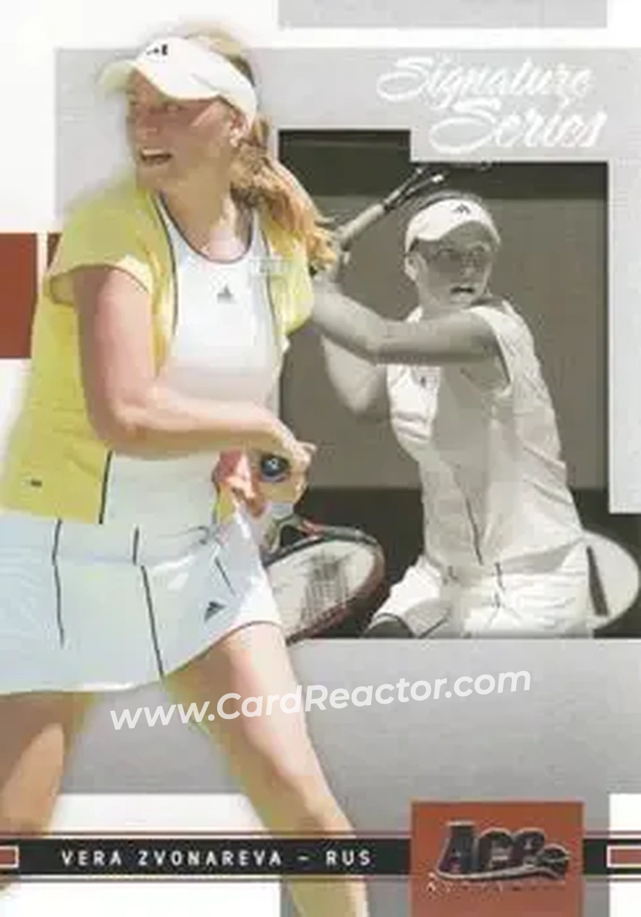 2005 Ace Authentic Signature Series #14 - Vera Zvonareva - Front