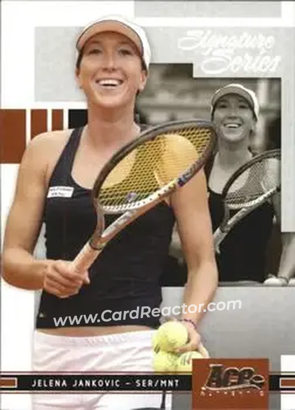 2005 Ace Authentic Signature Series #18 - Jelena Jankovic - Front