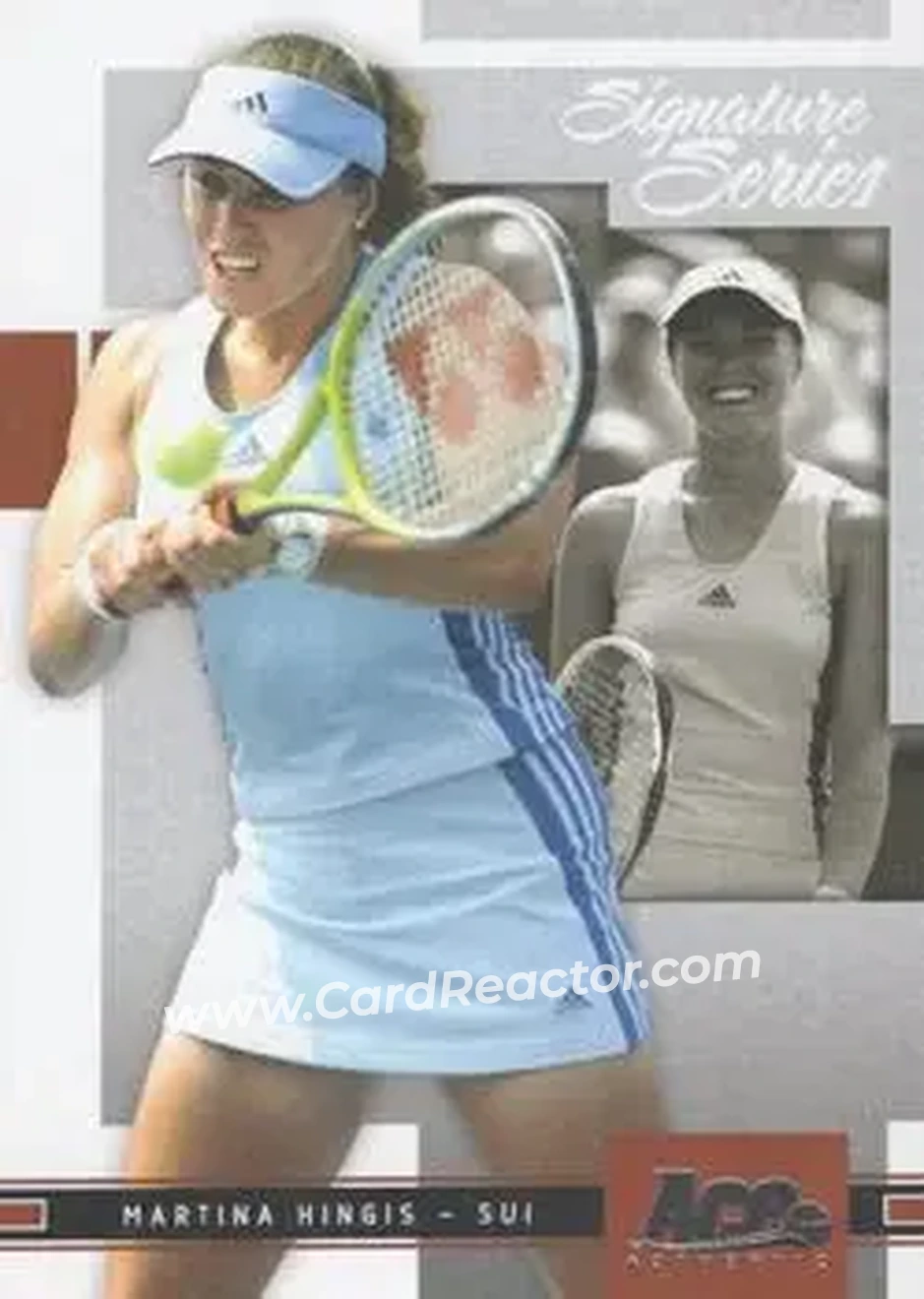 2005 Ace Authentic Signature Series #38 - Martina Hingis - Front 2005 Ace Authentic Signature Series #38 - Martina Hingis - Front