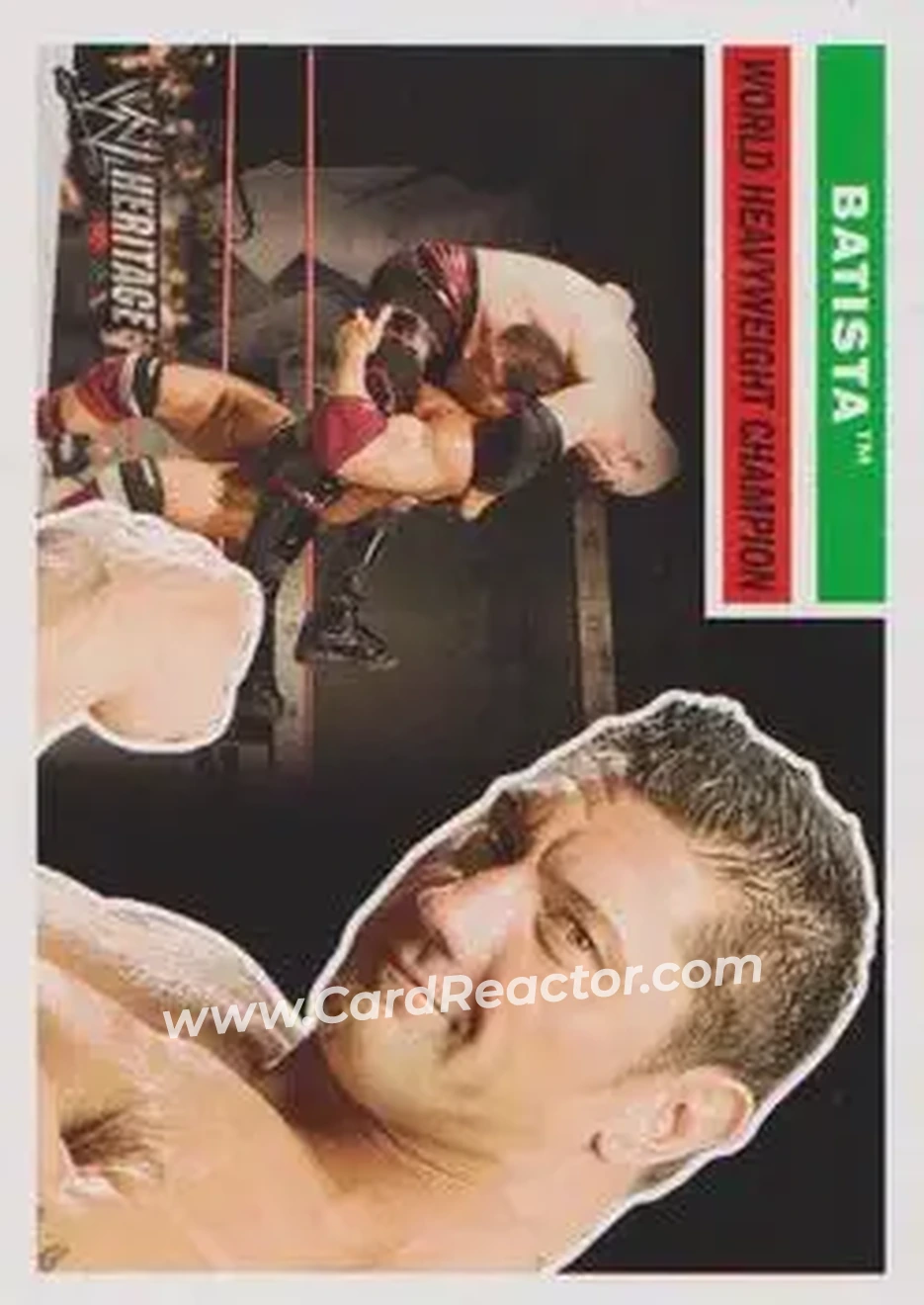 2005 Topps Heritage WWE #2 - Batista - Front 2005 Topps Heritage WWE #2 - Batista - Front
