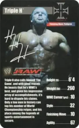2005 Top Trumps Specials WWE Superstars 1 #NNO - Hunter Hearst Helmsley