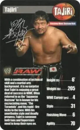 2005 Top Trumps Specials WWE Superstars 1 #NNO - Tajiri