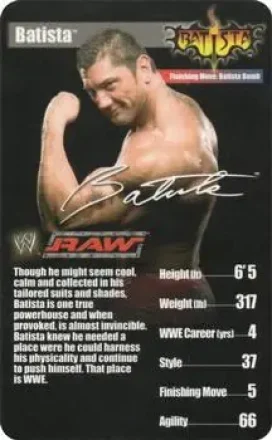2005 Top Trumps Specials WWE Superstars 1 #NNO - Batista