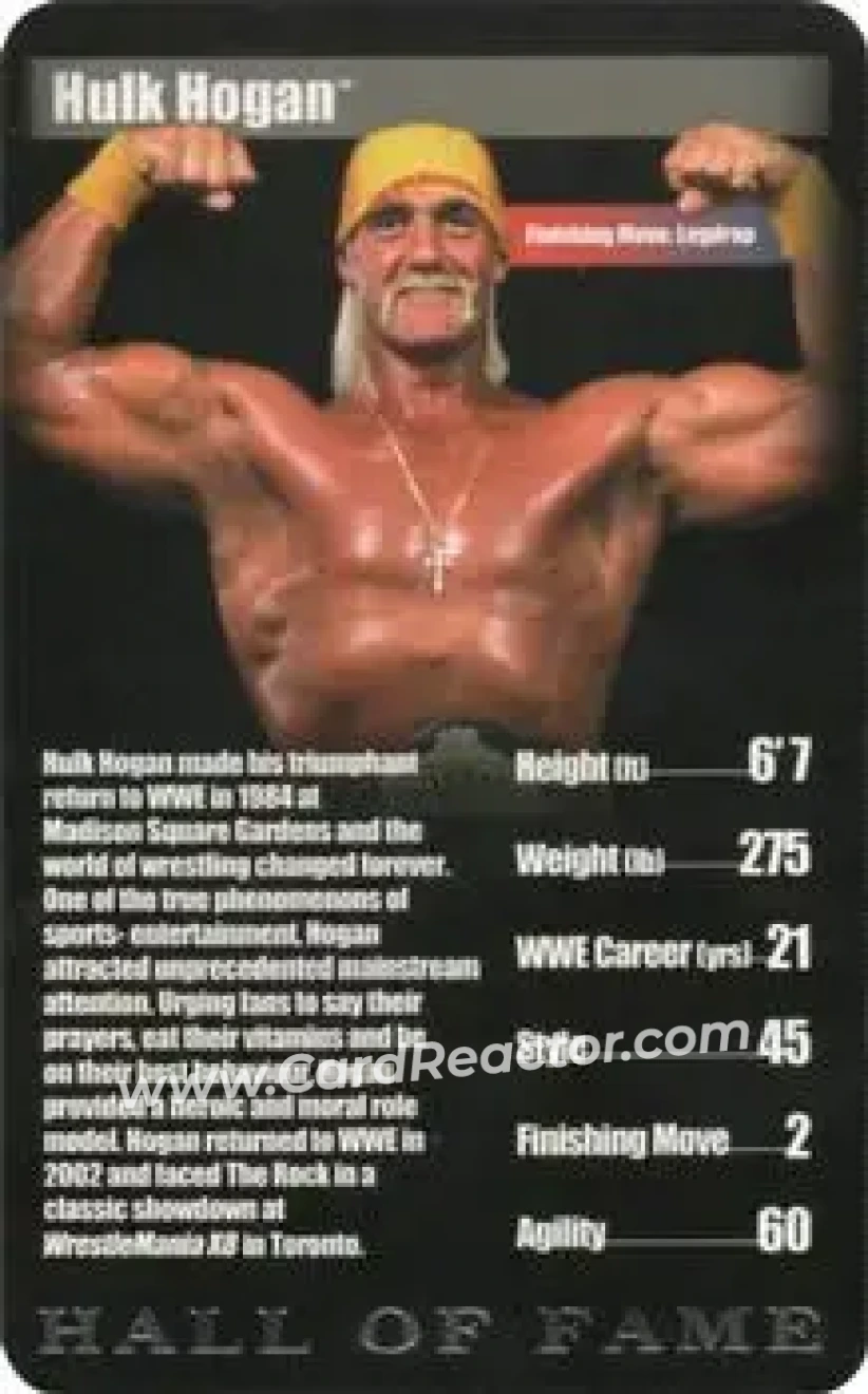 2005 Top Trumps Specials WWE Superstars 1 #NNO - Hulk Hogan - Front