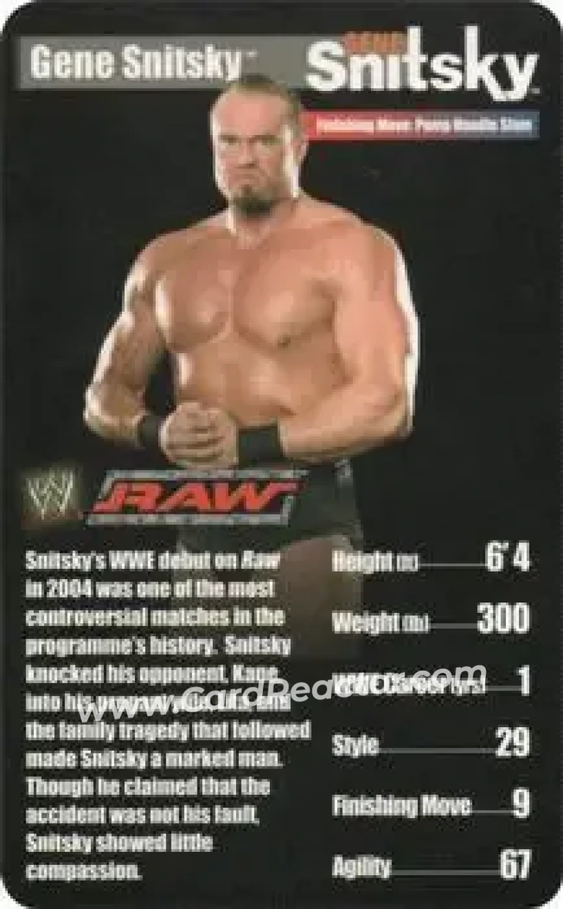 2005 Top Trumps Specials WWE Superstars 1 #NNO - Snitsky - Front 2005 Top Trumps Specials WWE Superstars 1 #NNO - Snitsky - Front