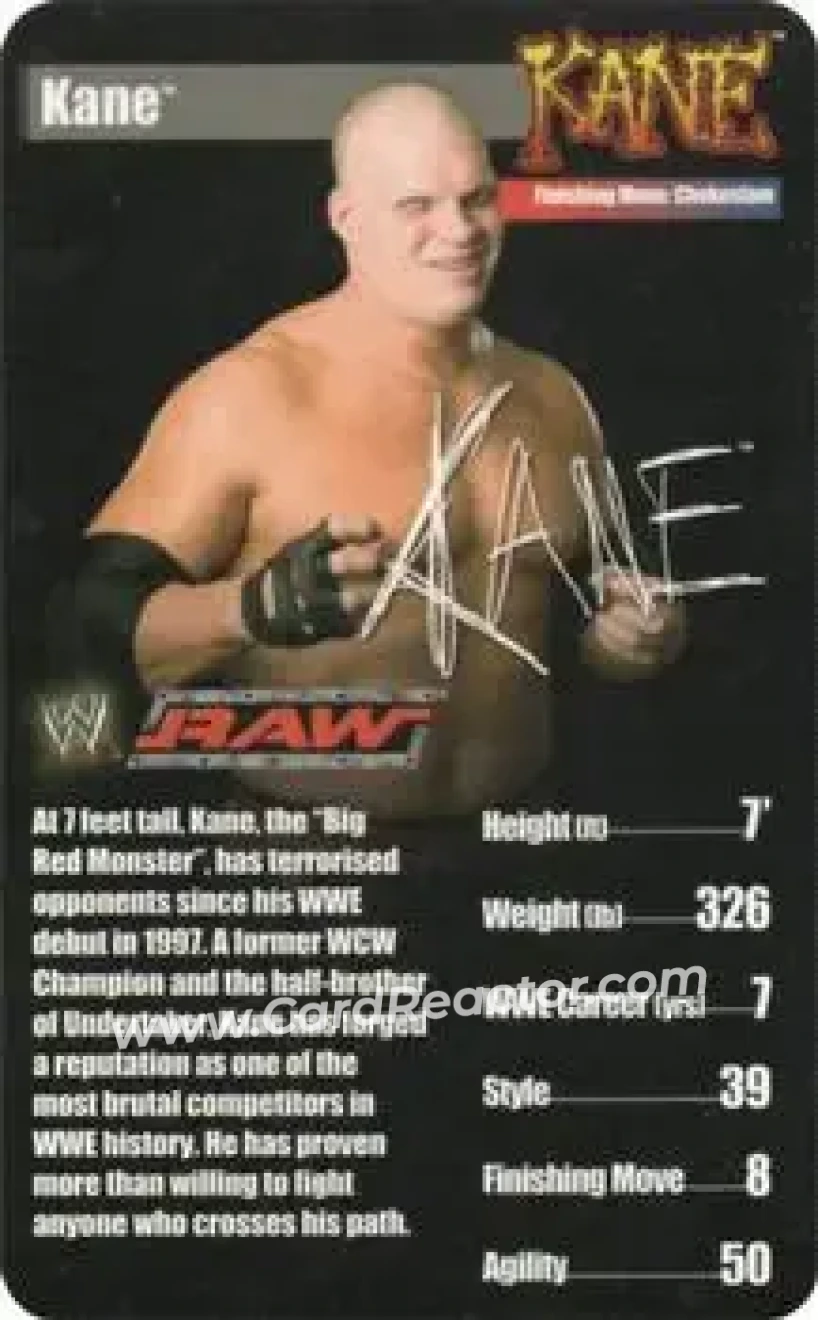 2005 Top Trumps Specials WWE Superstars 1 #NNO - Kane - Front