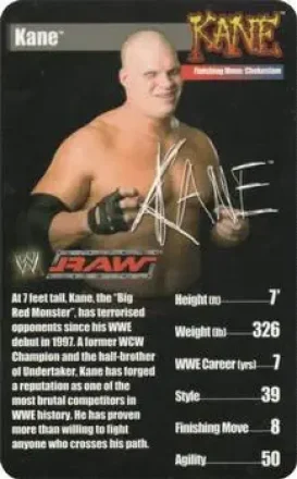 2005 Top Trumps Specials WWE Superstars 1 #NNO Kane
