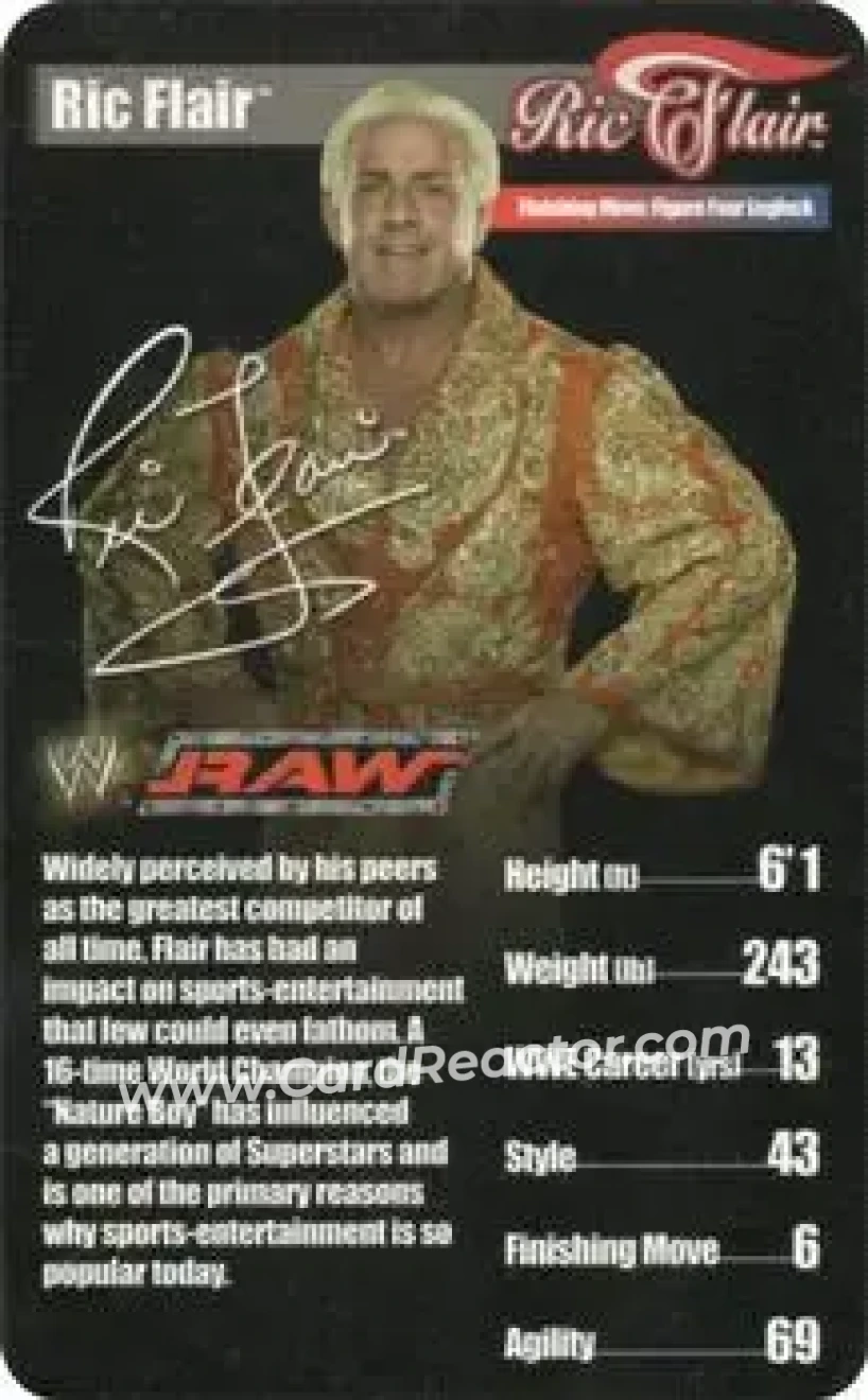 2005 Top Trumps Specials WWE Superstars 1 #NNO - Ric Flair - Front
