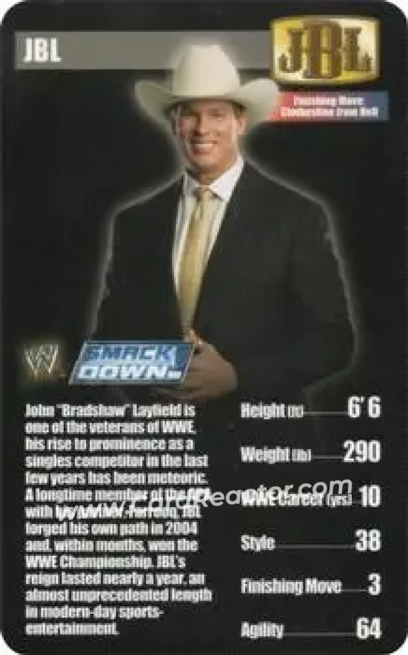 2005 Top Trumps Specials WWE Superstars 1 #NNO - Blackjack Bradshaw - Front