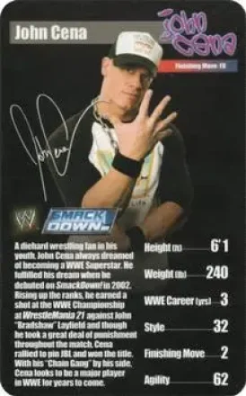 2005 Top Trumps Specials WWE Superstars 1 #NNO John Cena