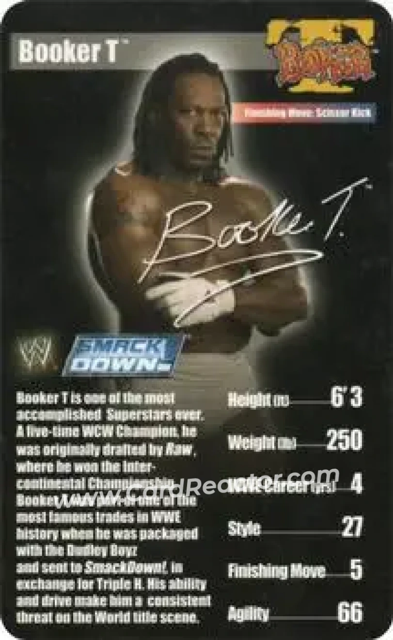 2005 Top Trumps Specials WWE Superstars 1 #NNO - Booker T - Front