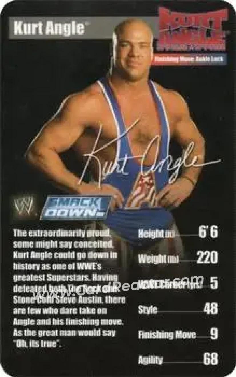 2005 Top Trumps Specials WWE Superstars 1 #NNO - Kurt Angle - Front