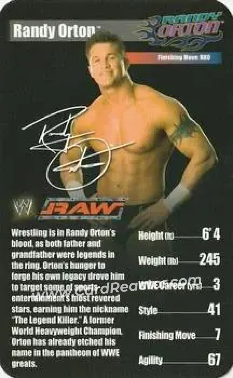 2005 Top Trumps Specials WWE Superstars 1 - Super Top Trumps #NNO - Randy Orton - Front