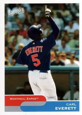 2004 Bazooka #9 - Carl Everett - Montreal Expos