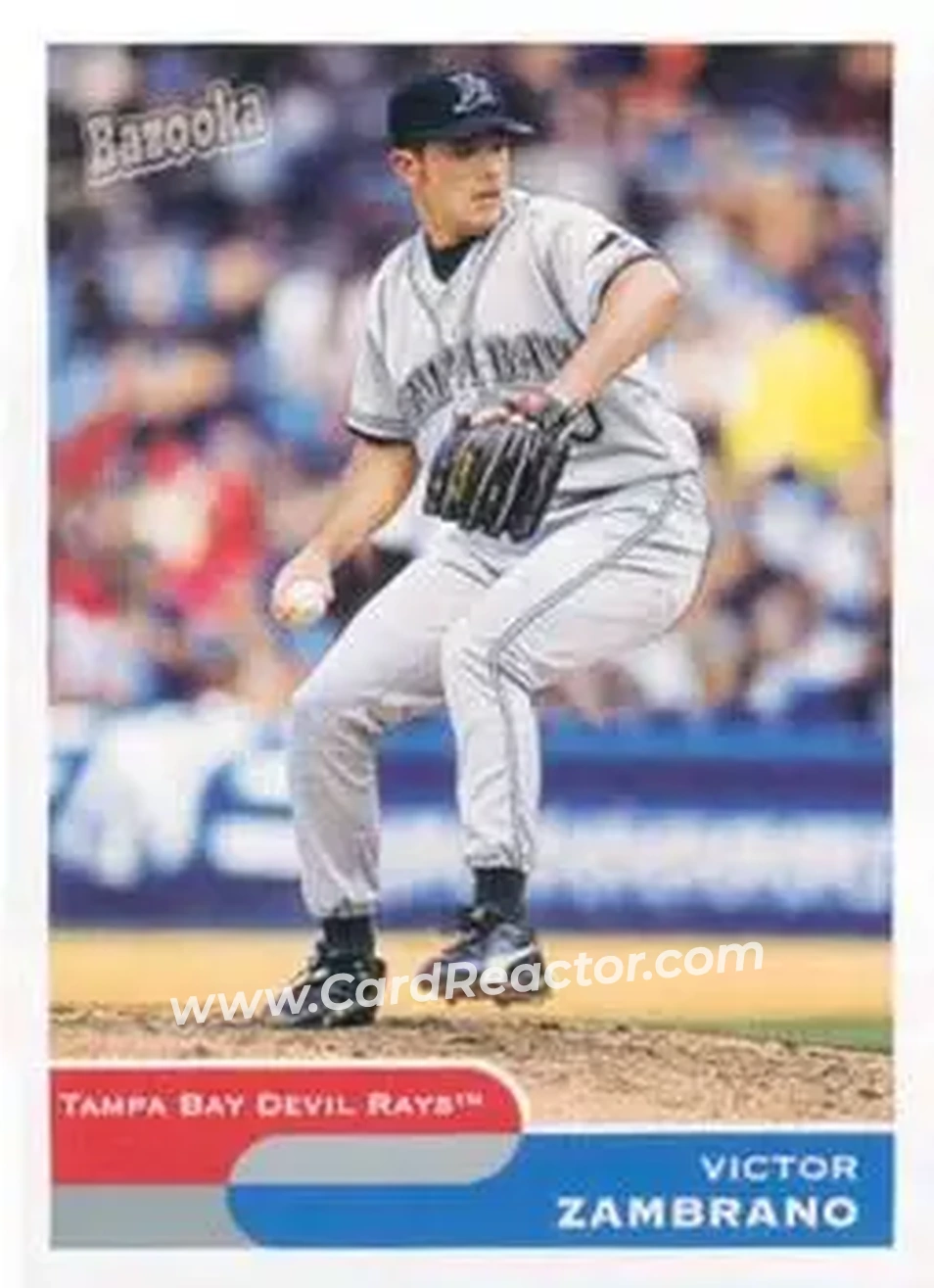2004 Bazooka #17 - Victor Zambrano - Tampa Bay Devil Rays - Front