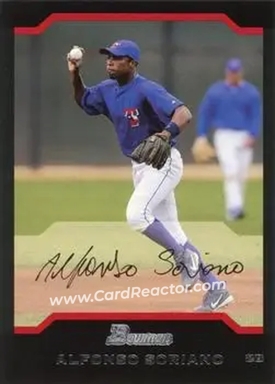 2004 Bowman #10 - Alfonso Soriano - Texas Rangers - Front