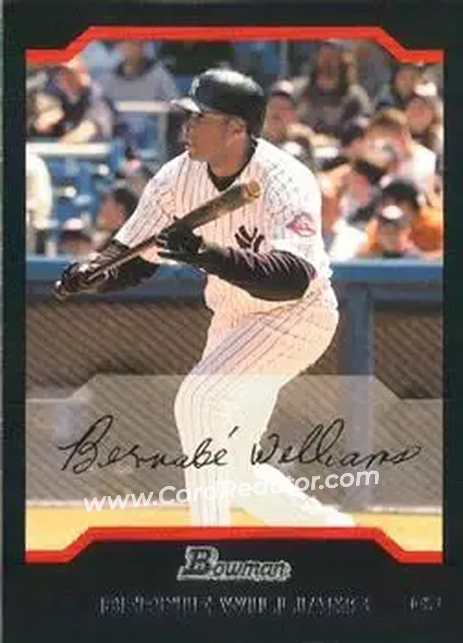 2004 Bowman #19 - Bernie Williams - New York Yankees - Front 2004 Bowman #19 - Bernie Williams - New York Yankees - Front
