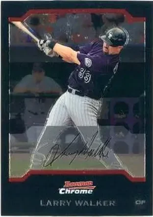 2004 Bowman Chrome #2 - Larry Walker - Colorado Rockies