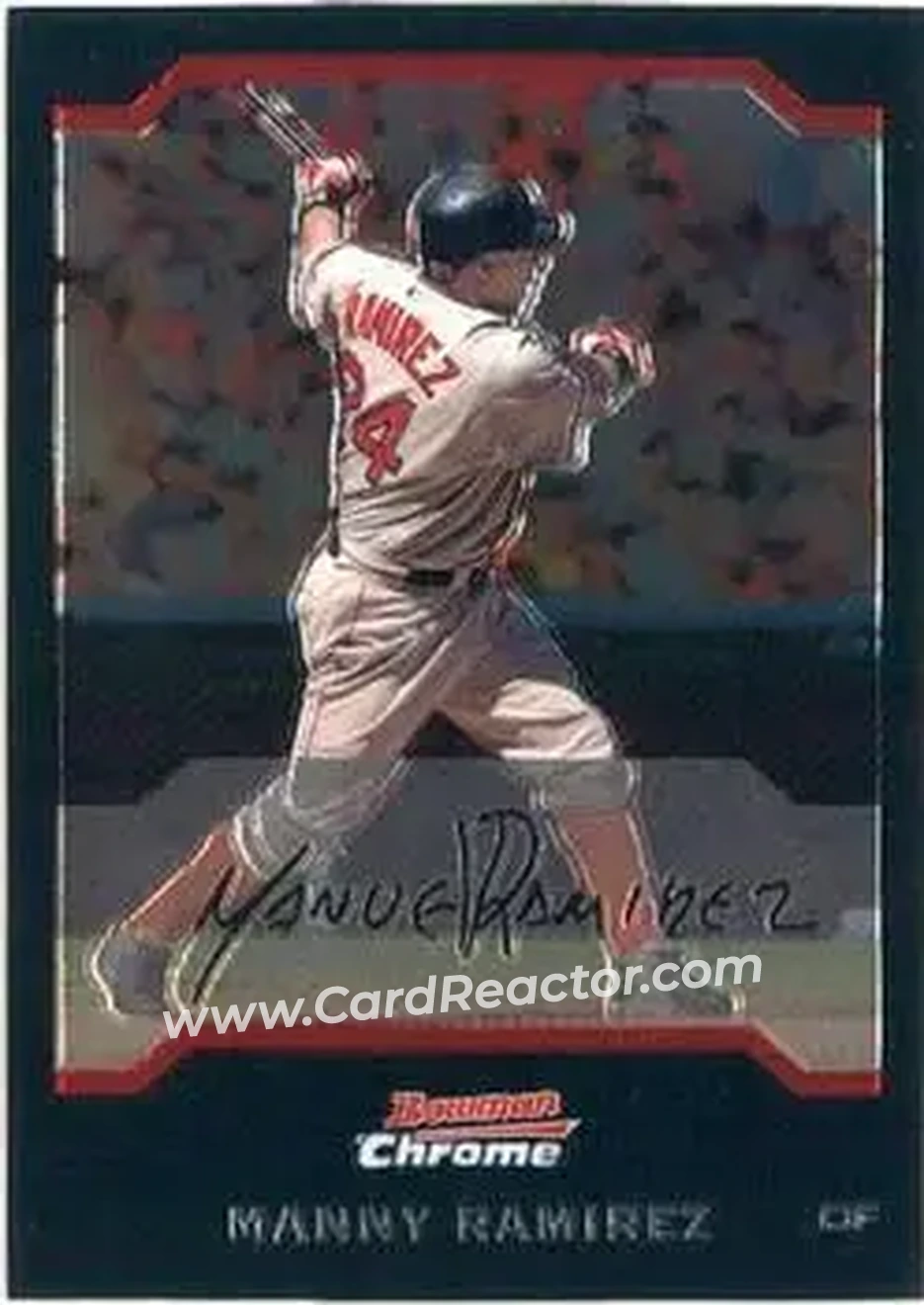 2004 Bowman Chrome #7 - Manny Ramirez - Boston Red Sox - Front 2004 Bowman Chrome #7 - Manny Ramirez - Boston Red Sox - Front