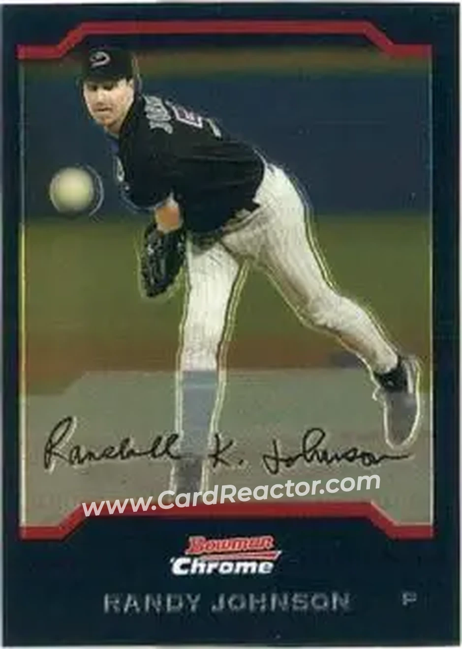 2004 Bowman Chrome #8 - Randy Johnson - Arizona Diamondbacks - Front