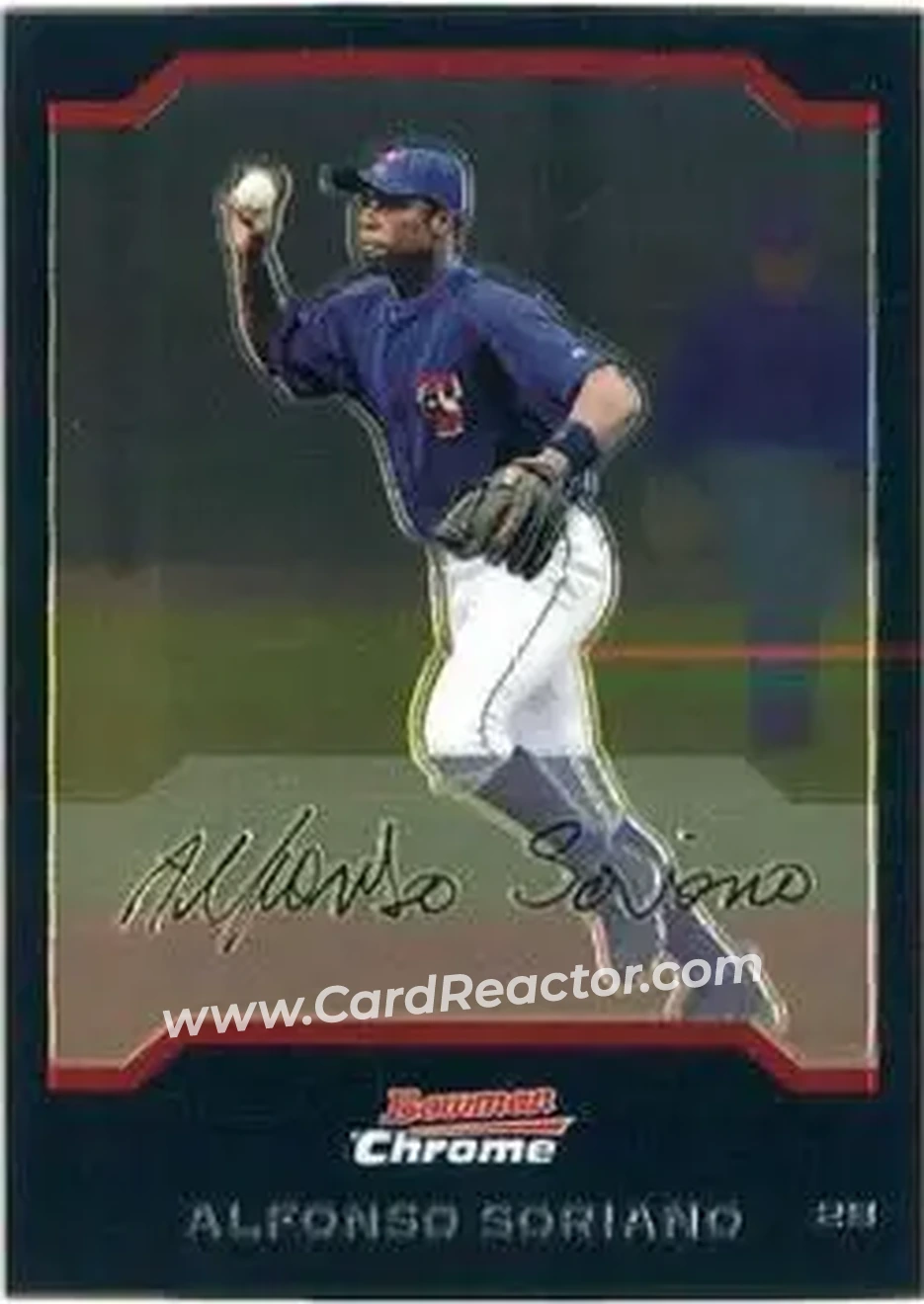 2004 Bowman Chrome #10 - Alfonso Soriano - Texas Rangers - Front