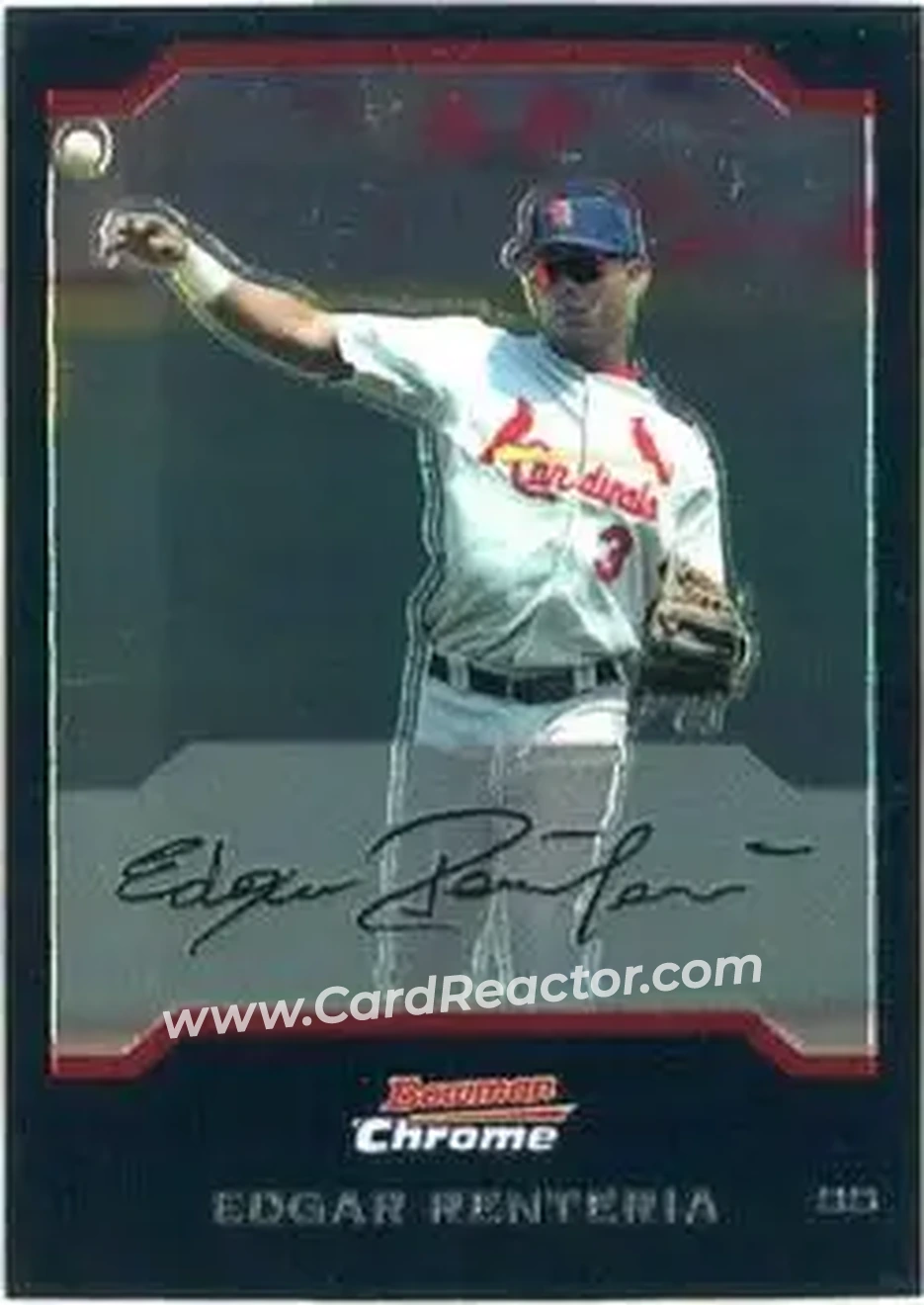 2004 Bowman Chrome #20 - Edgar Renteria - St. Louis Cardinals - Front