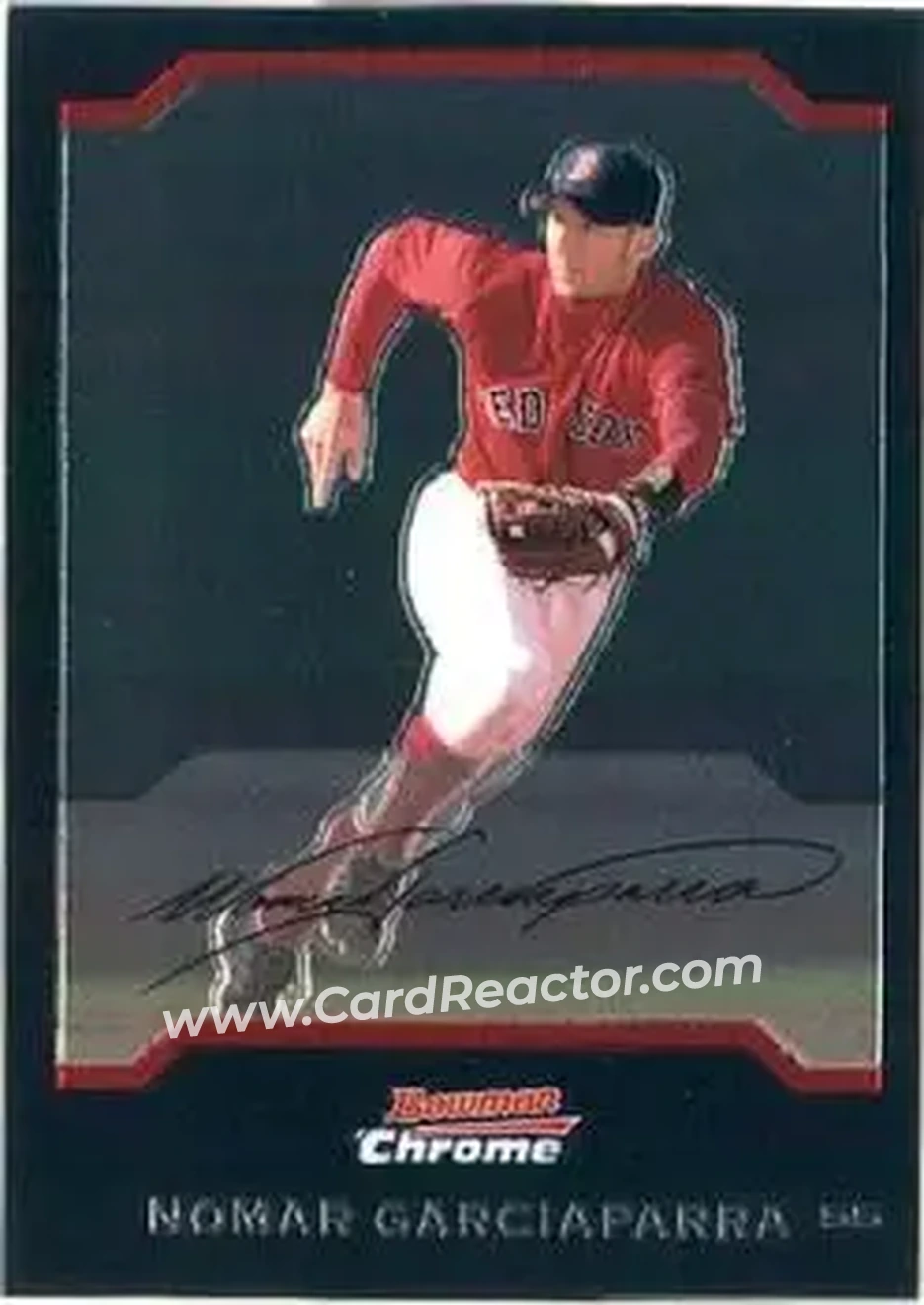 2004 Bowman Chrome #25 - Nomar Garciaparra - Boston Red Sox - Front