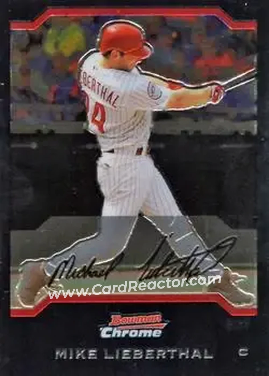 2004 Bowman Chrome #29 - Mike Lieberthal - Philadelphia Phillies - Front