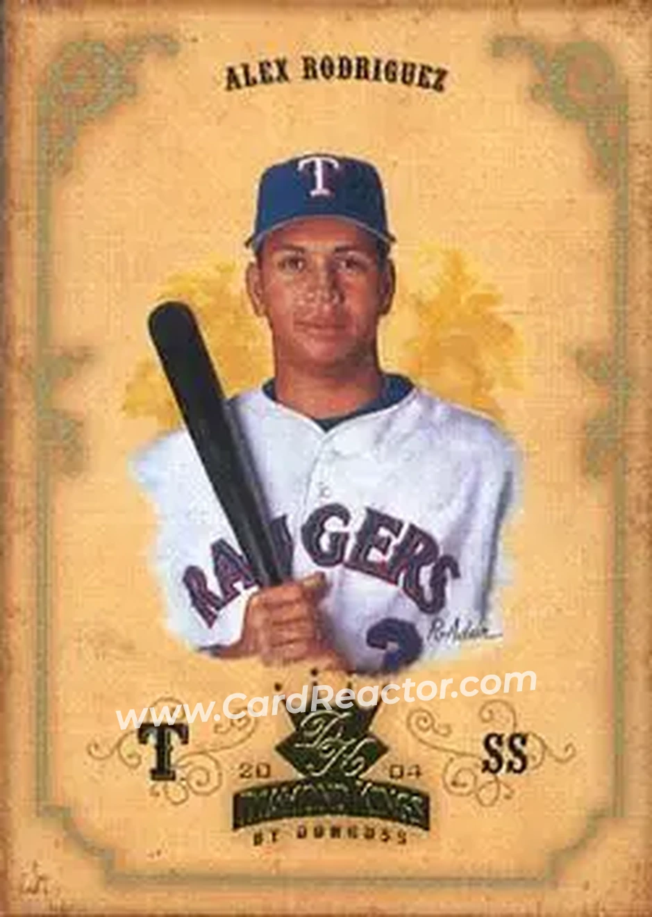 2004 Donruss Diamond Kings #1 - Alex Rodriguez - Texas Rangers - Front