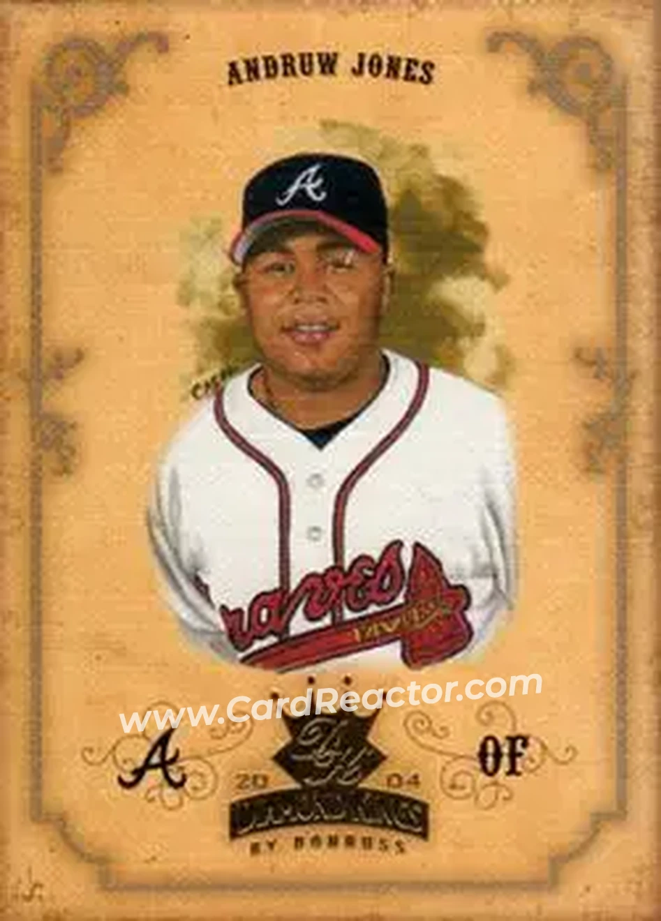 2004 Donruss Diamond Kings #2 - Andruw Jones - Atlanta Braves - Front