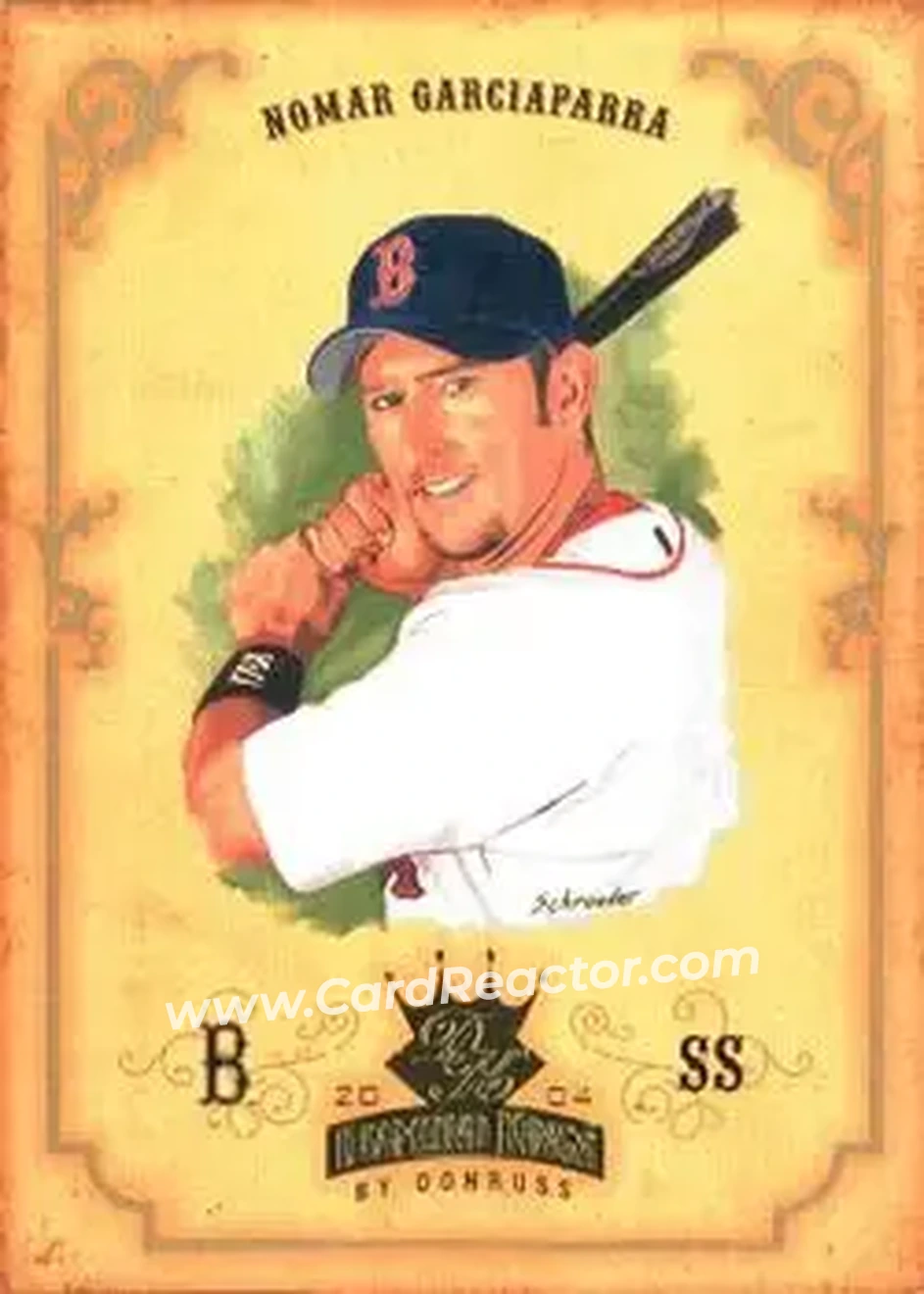 2004 Donruss Diamond Kings #3 - Nomar Garciaparra - Boston Red Sox - Front 2004 Donruss Diamond Kings #3 - Nomar Garciaparra - Boston Red Sox - Front